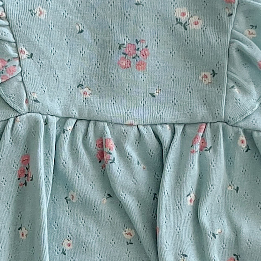 M&S FLORAL POINTELLE FANCY ONESIE