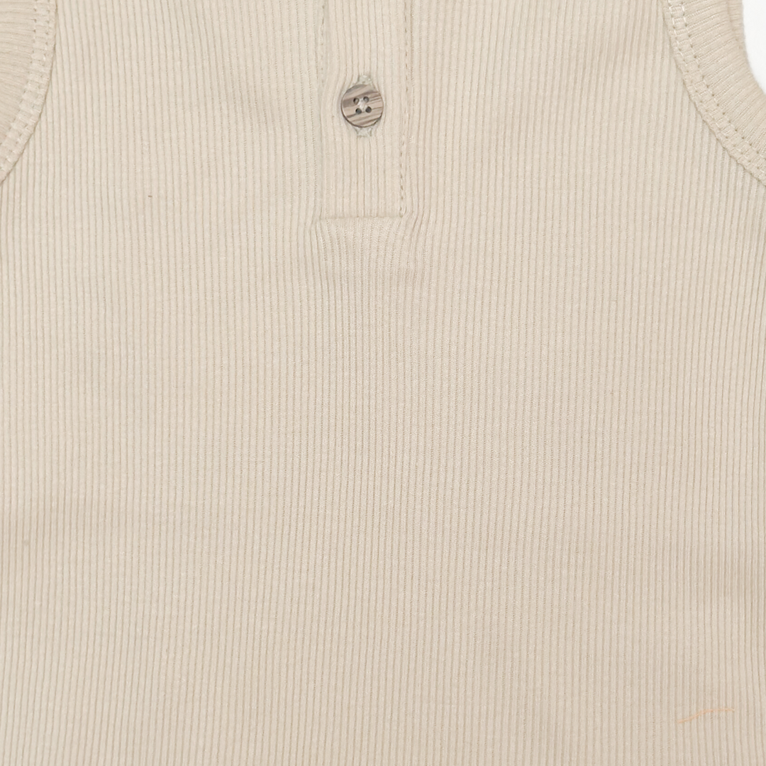 TAN BROWN RIBBED JUMPSUIT