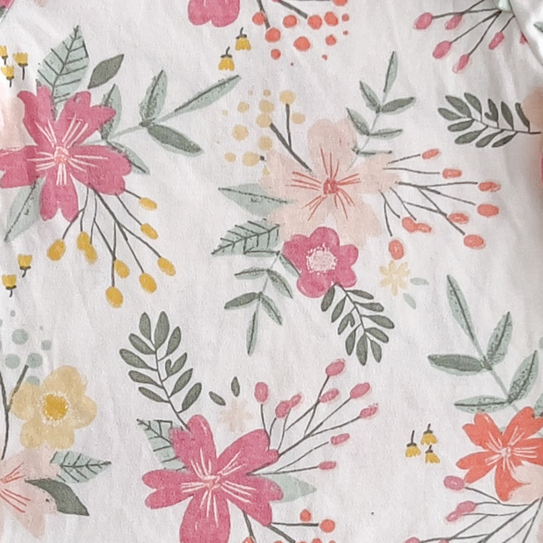 PINK FLORAL PRINTED ROMPER