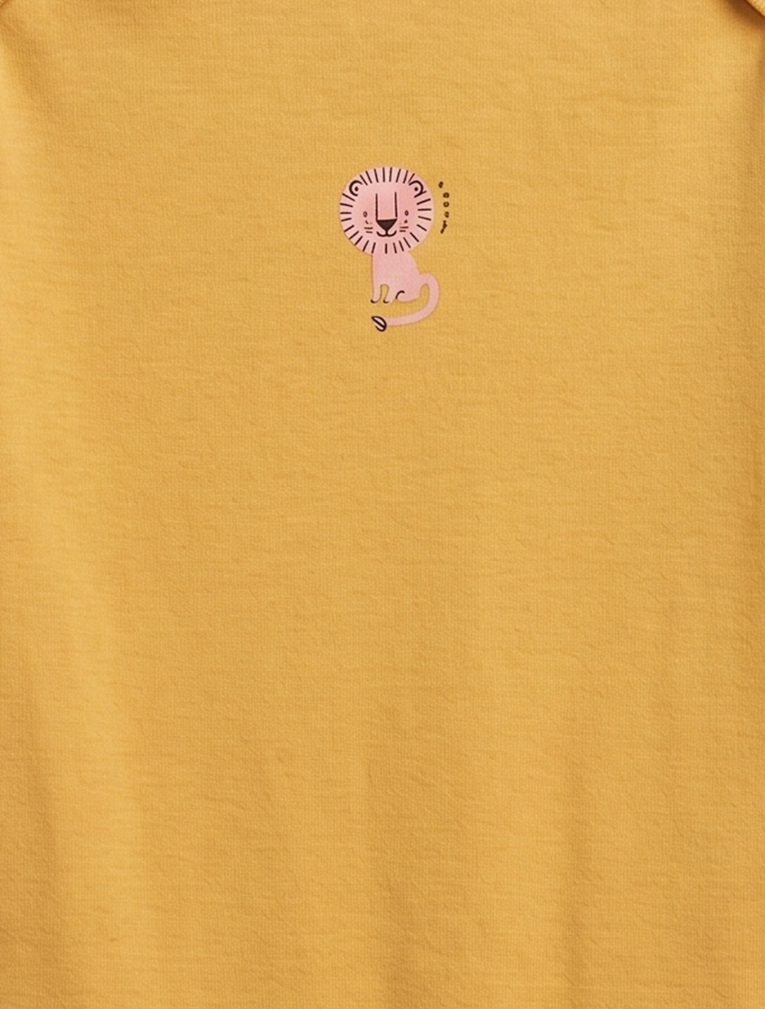 YELLOW PRINTED ONESIE