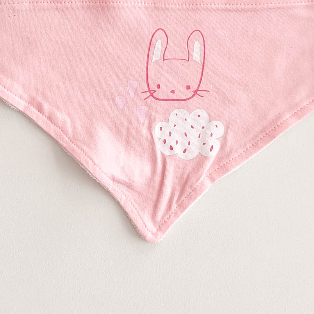 BABY PINK PRINTED BIBS