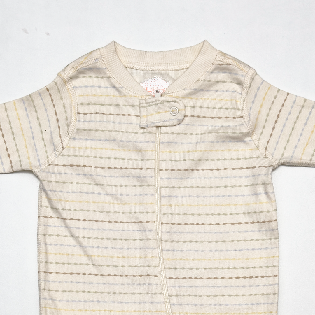 OFF WHITE STRIPED SLEEPSUIT