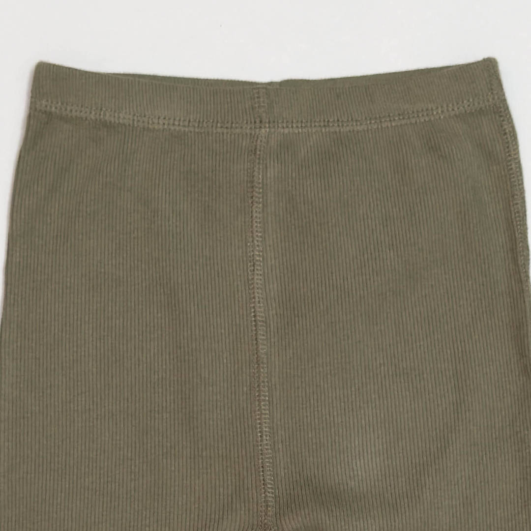 OLIVE GREEN RIBBED PANTS
