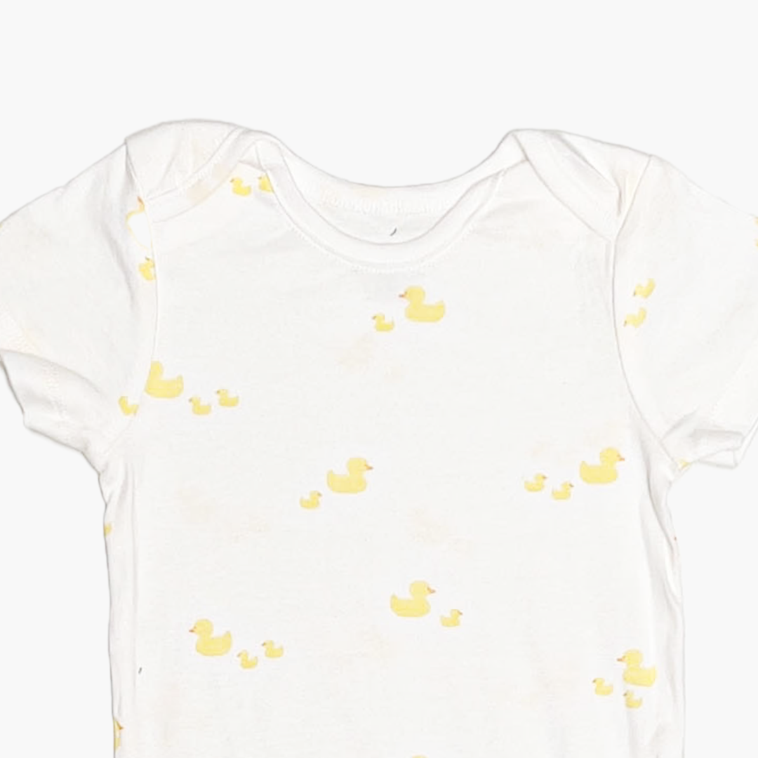 YELLOW DUCK PRINTED ONESIE
