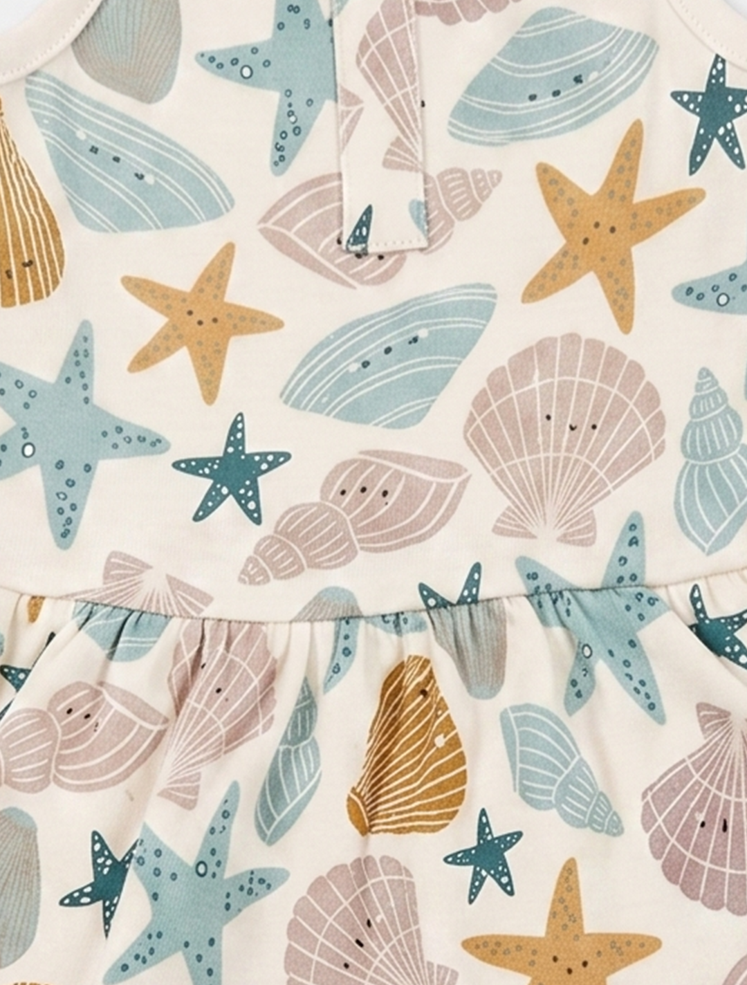 OCEAN PRINTED FANCY SUNSUIT