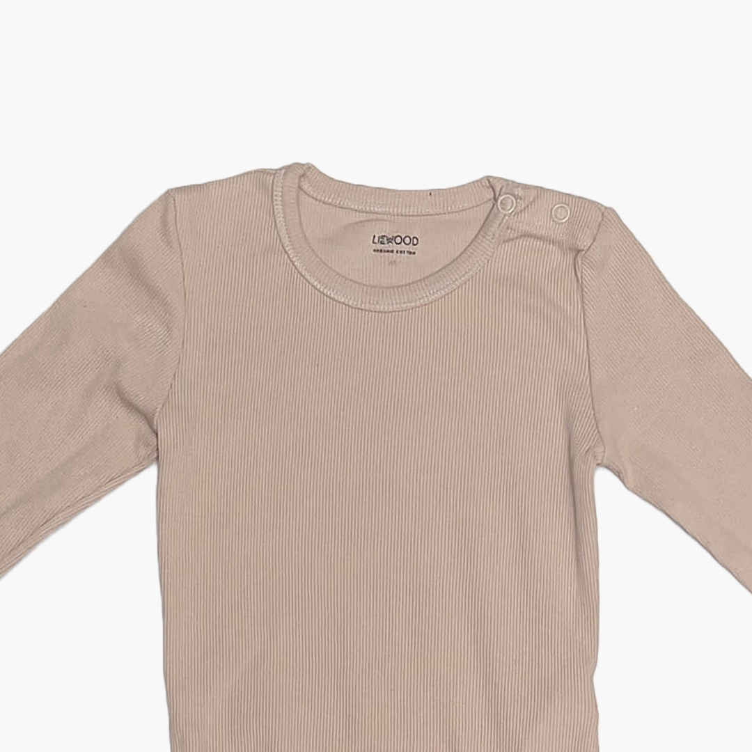 BEIGE RIBBED ONESIE