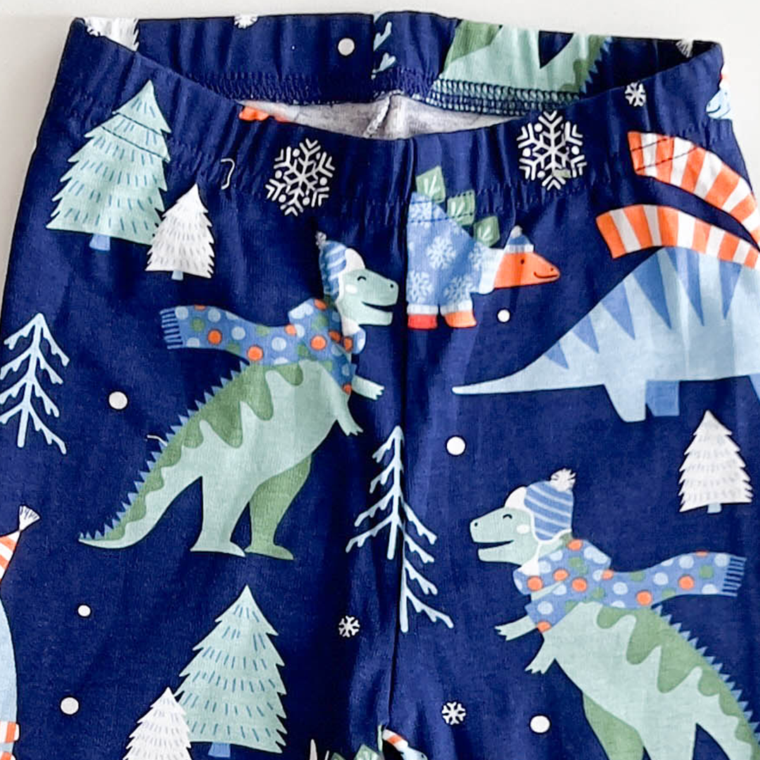 NAVY BLUE PATTERNED PANTS