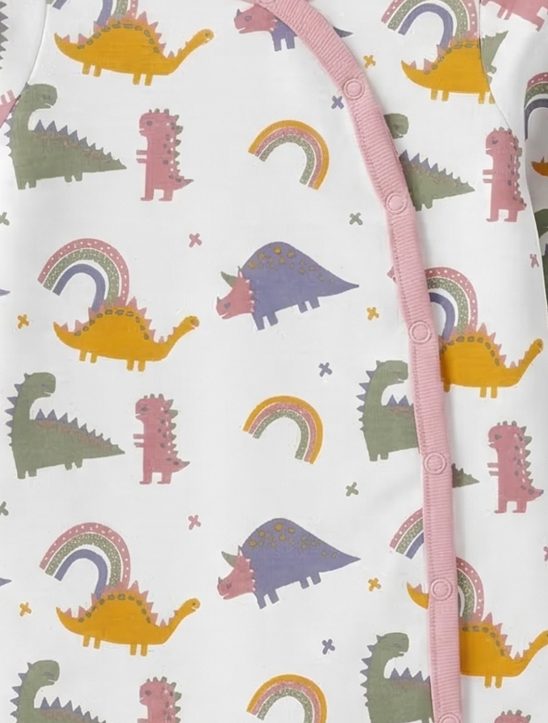 DINO PRINTED PATTERNED SLEEPSUIT