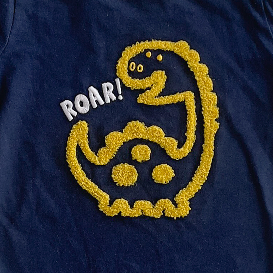 GARANIMALS BLUE DINO PATTERNED ONESIE