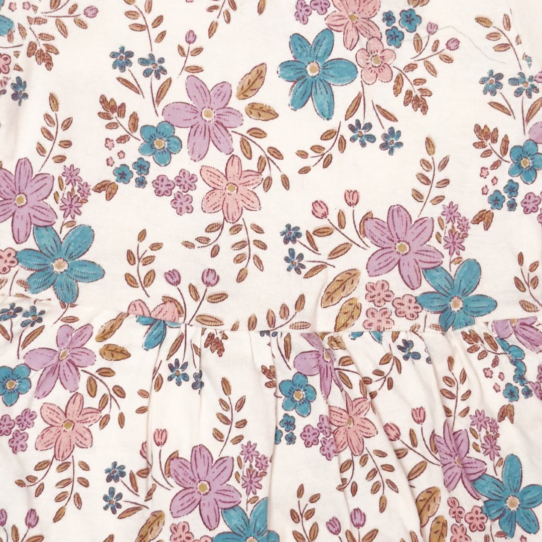 PINK FLORAL PRINTED SUNSUIT