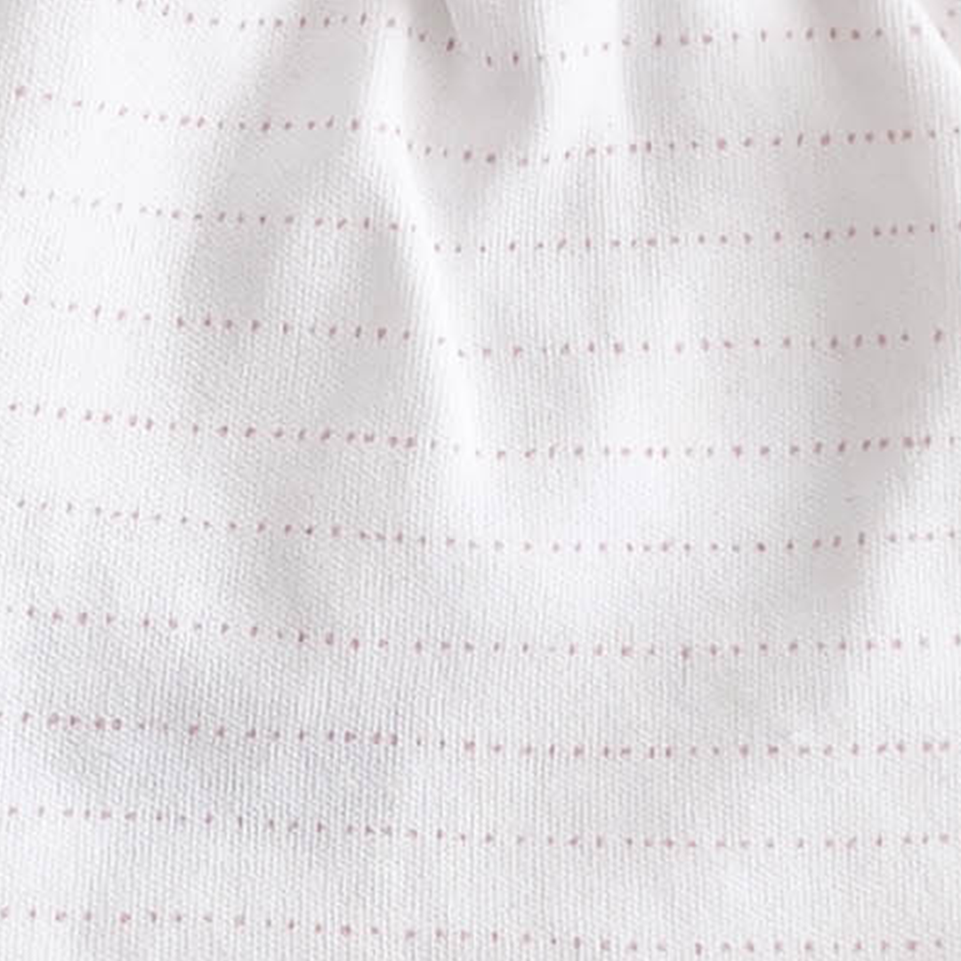 WHITE DOT LINED KNOTED CAP