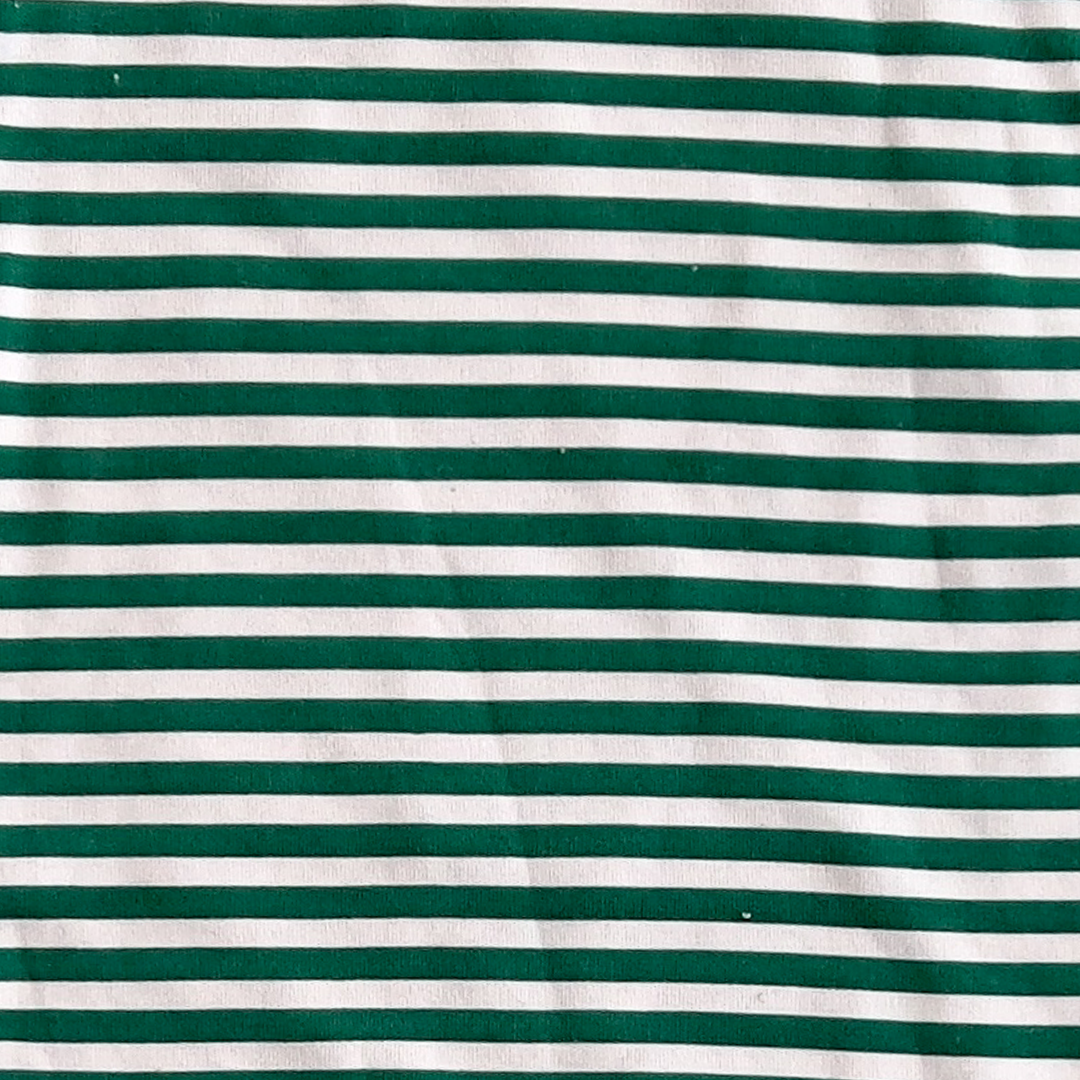 GREEN AND WHITE  STRIPED BURP CLOTH