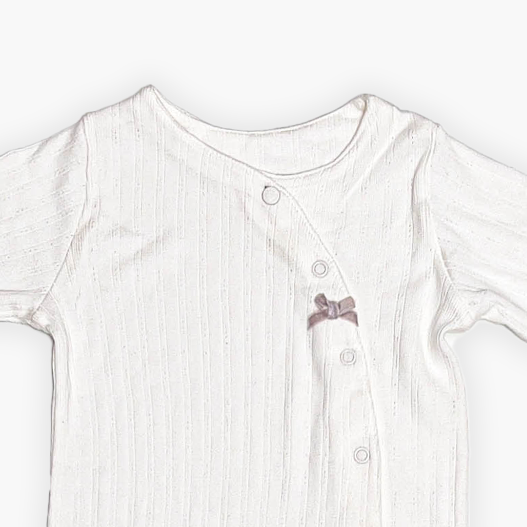 WHITE POINTELLE ROMPER