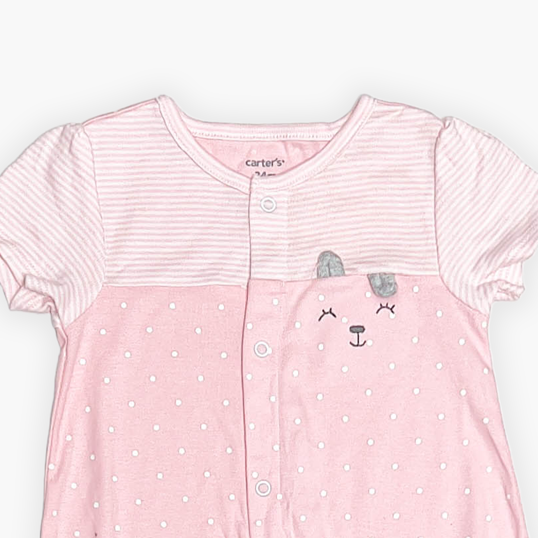 BABY PINK POLKA DOTTED JUMPSUIT