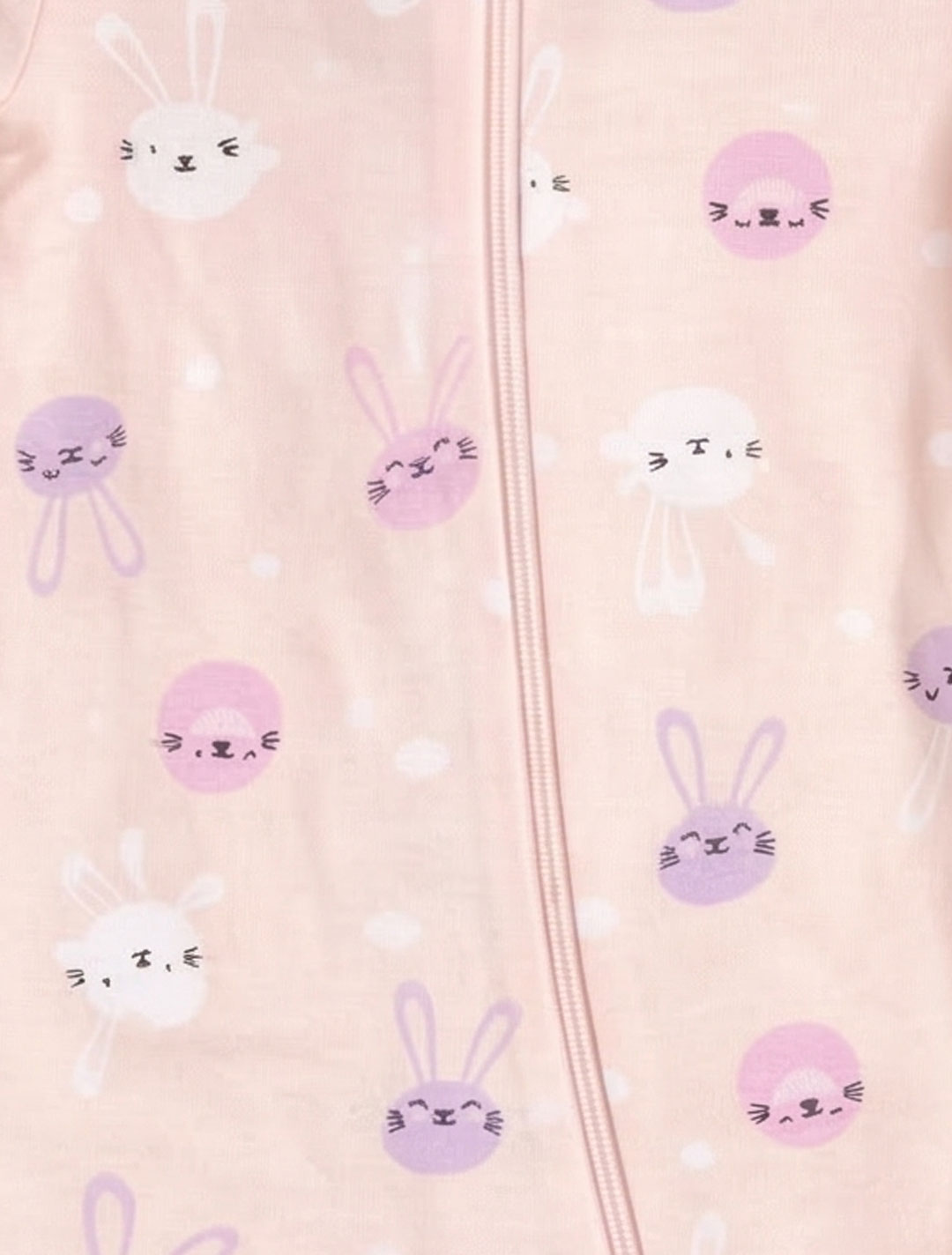 POWDER PINK ZIPPER SLEEPSUIT