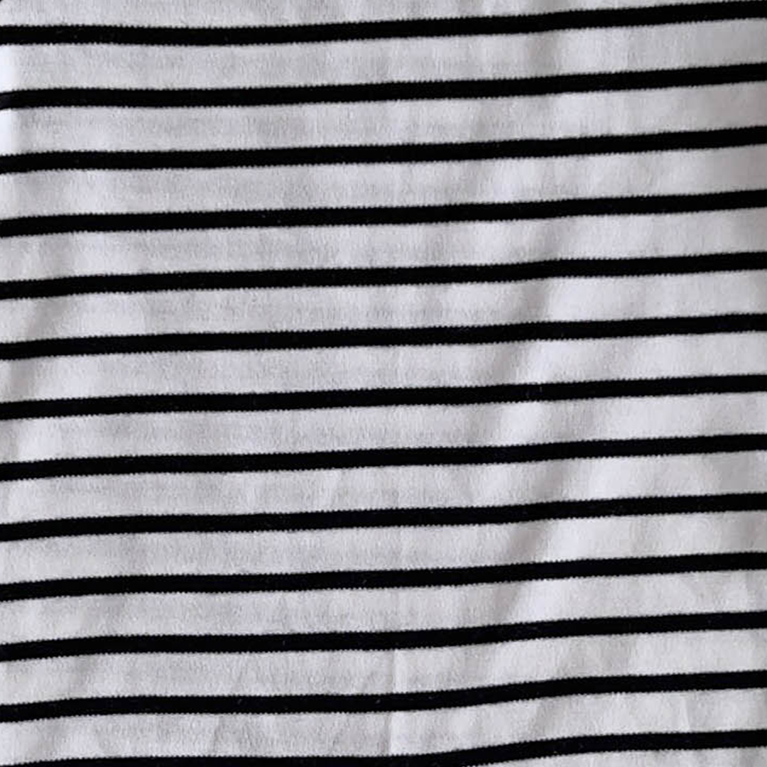 BLACK AND WHITE STRIPED ROMPER
