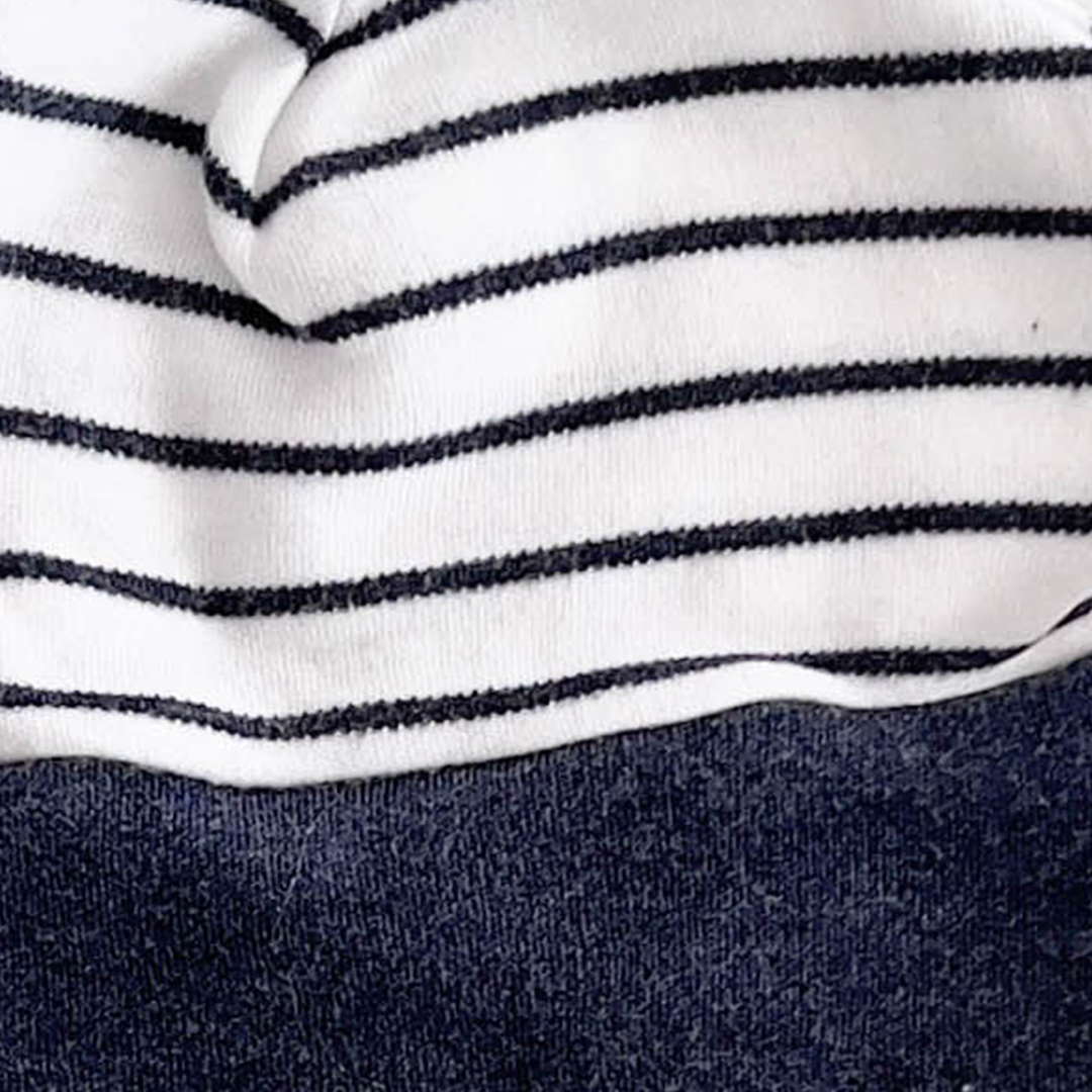 DARK GREY AND WHITE STRIPED CAP