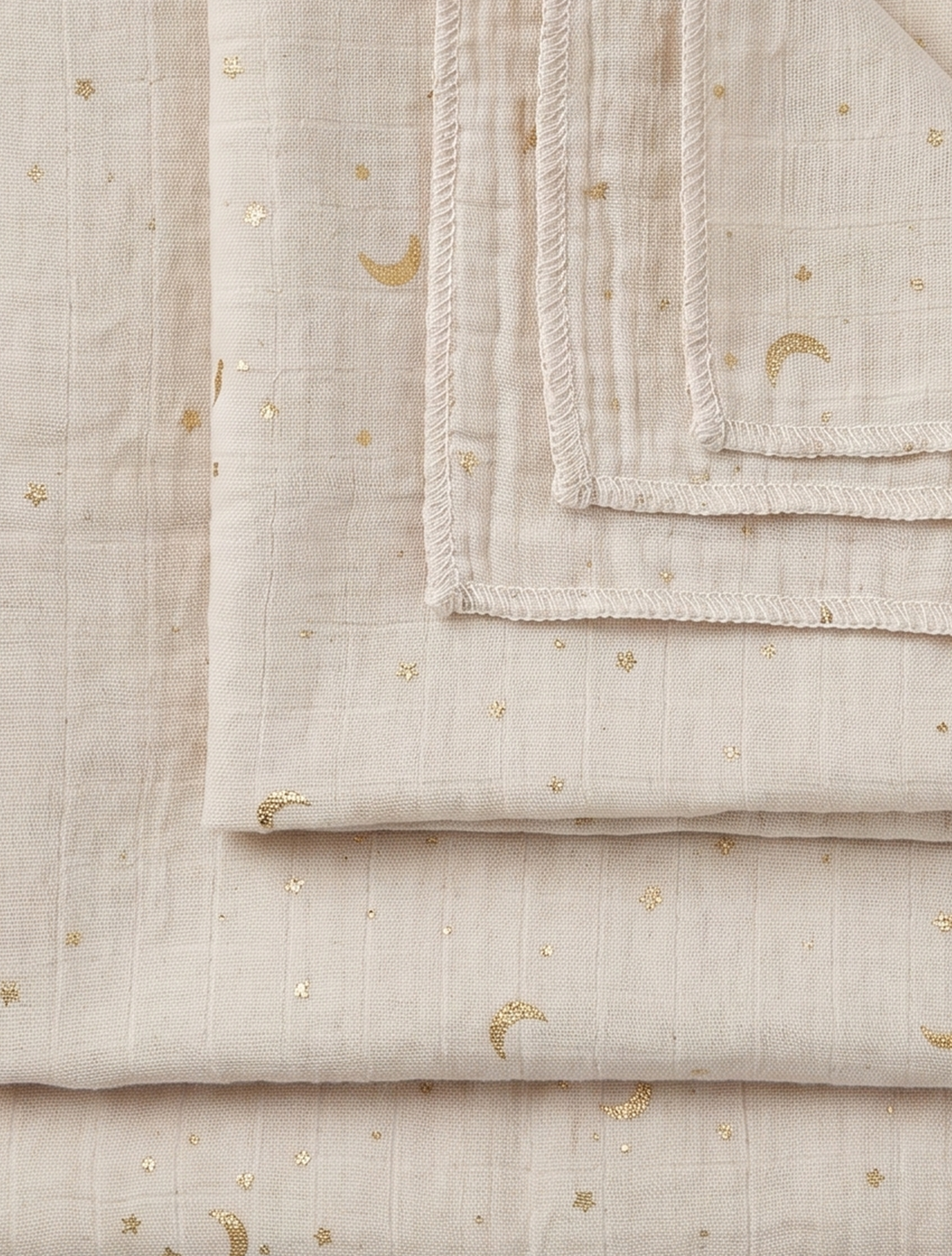 Off white star printed muslin swaddle