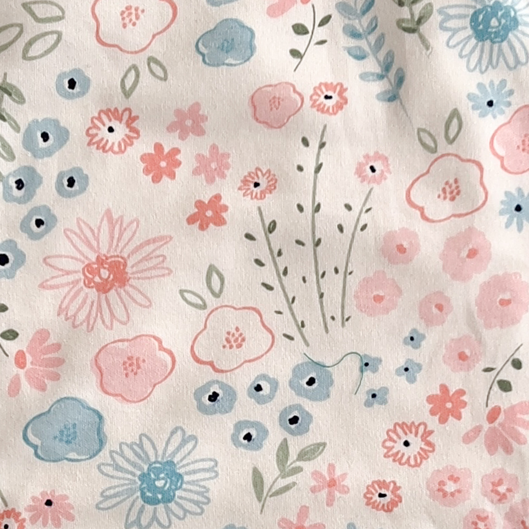 FLORAL PATTERED BURP CLOTH