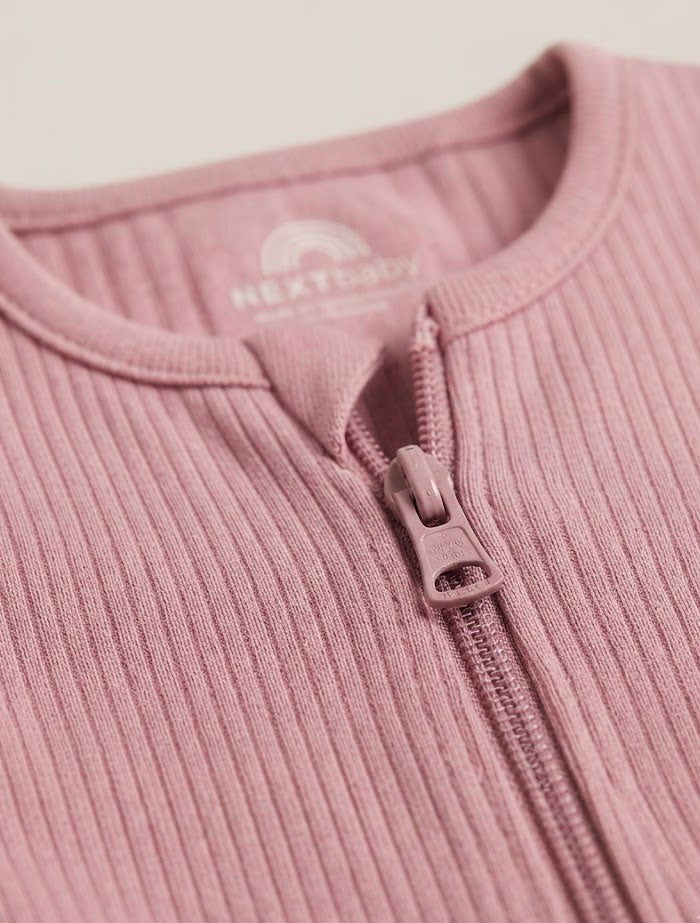 Dusky pink 2 way zipper jumpsuit