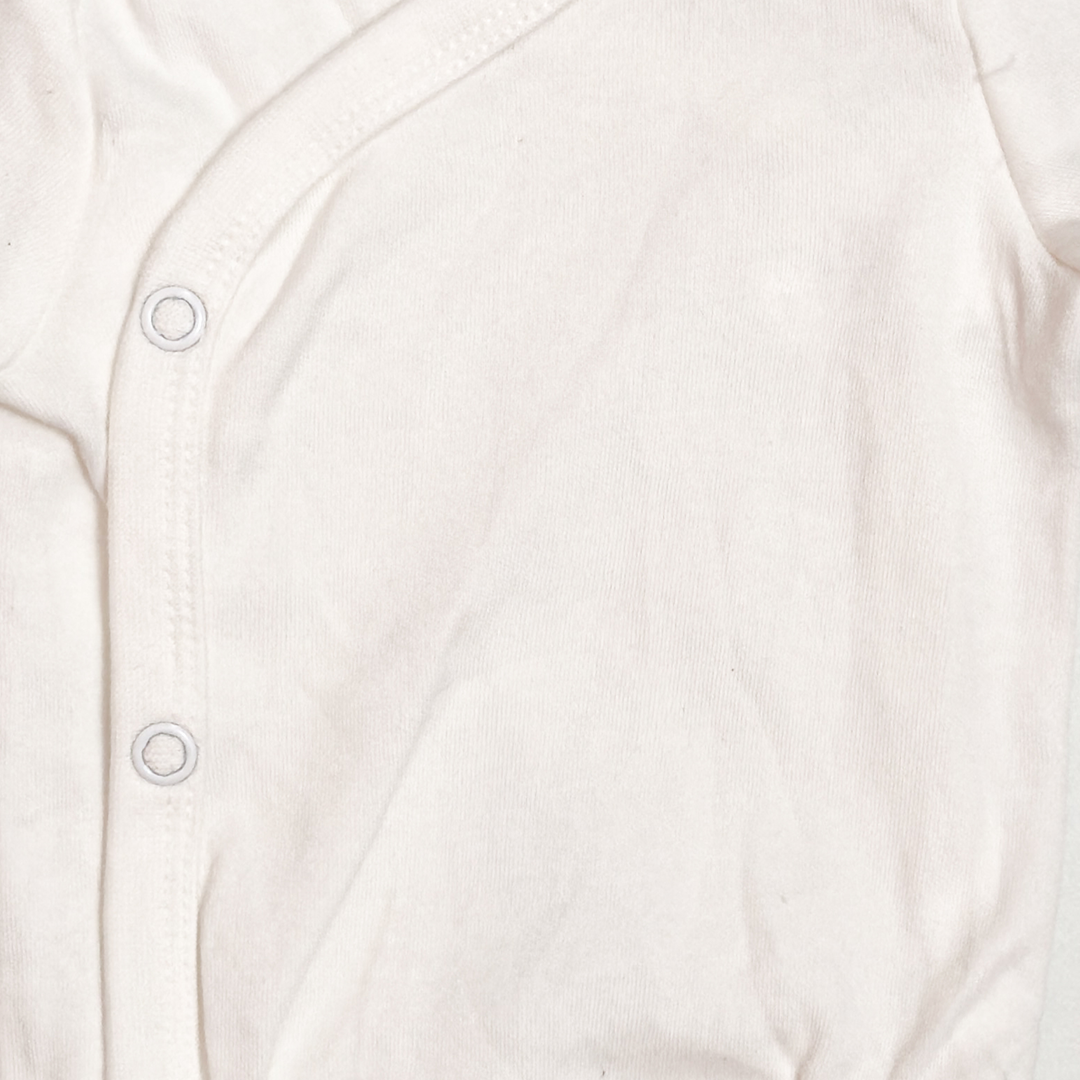 WHITE WRAPOVER UNISEX ONESIE