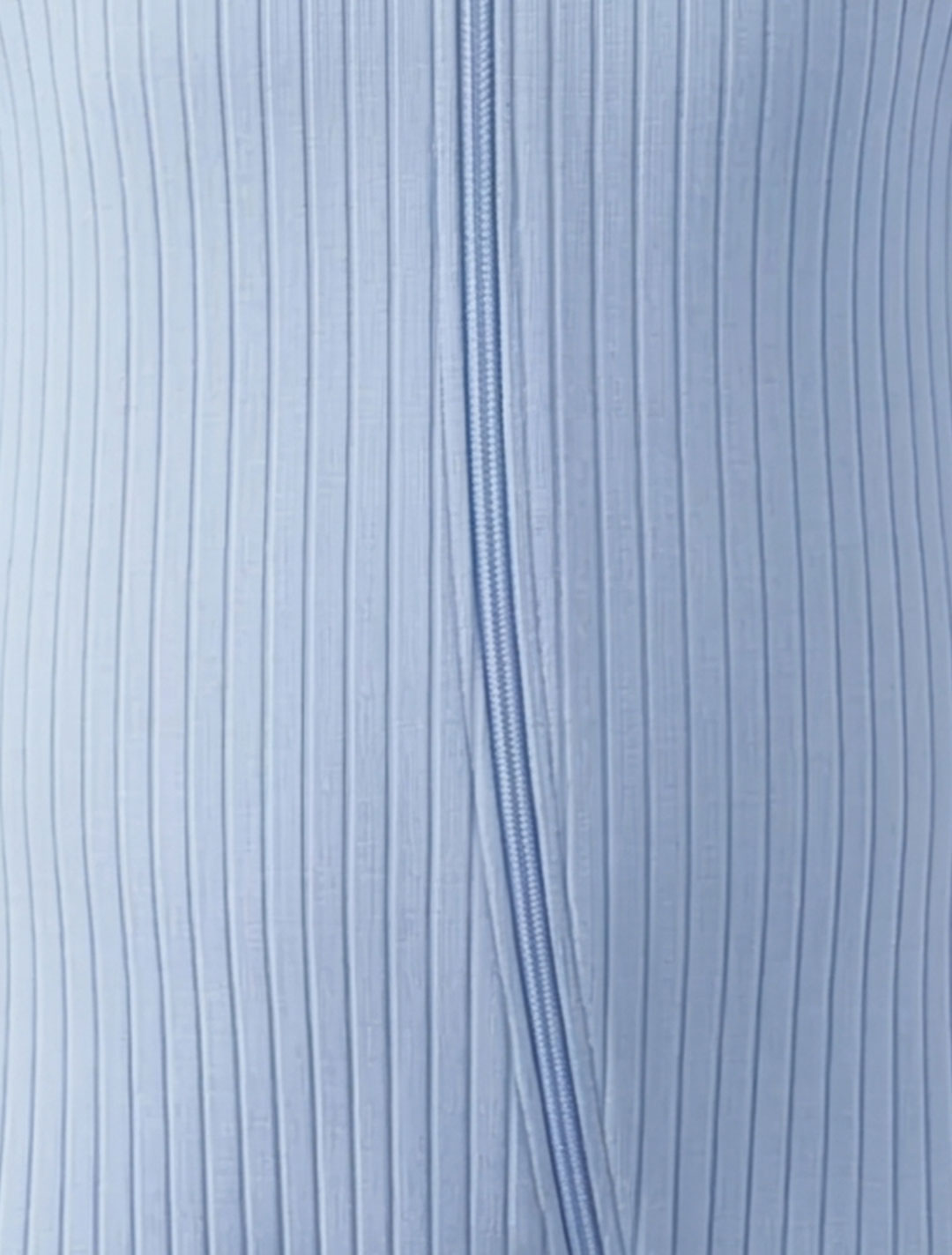 BLUE RIBBED ZIPPER SLEEPSUIT