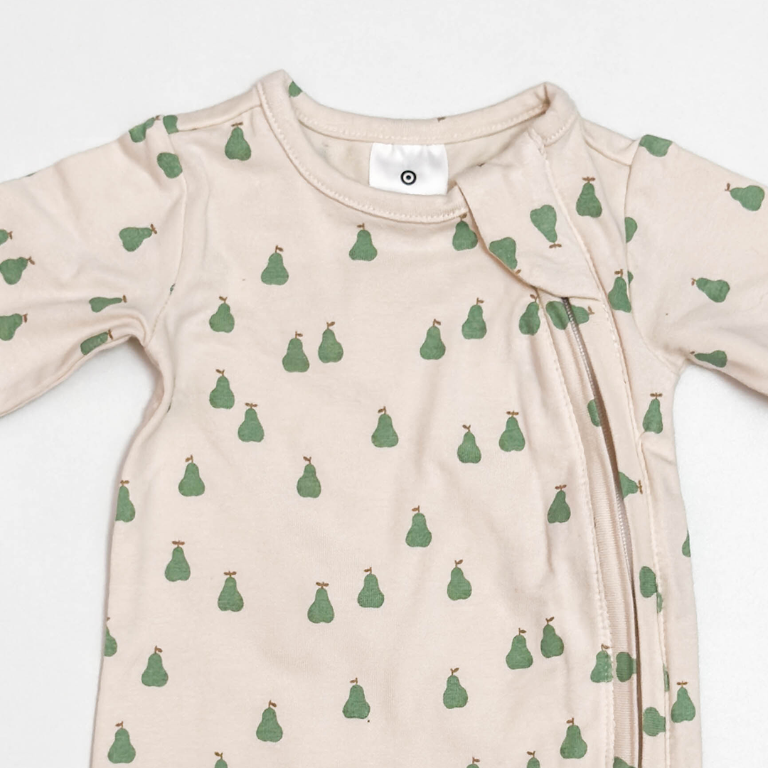 BEIGE PEAR ZIPPER ROMPER