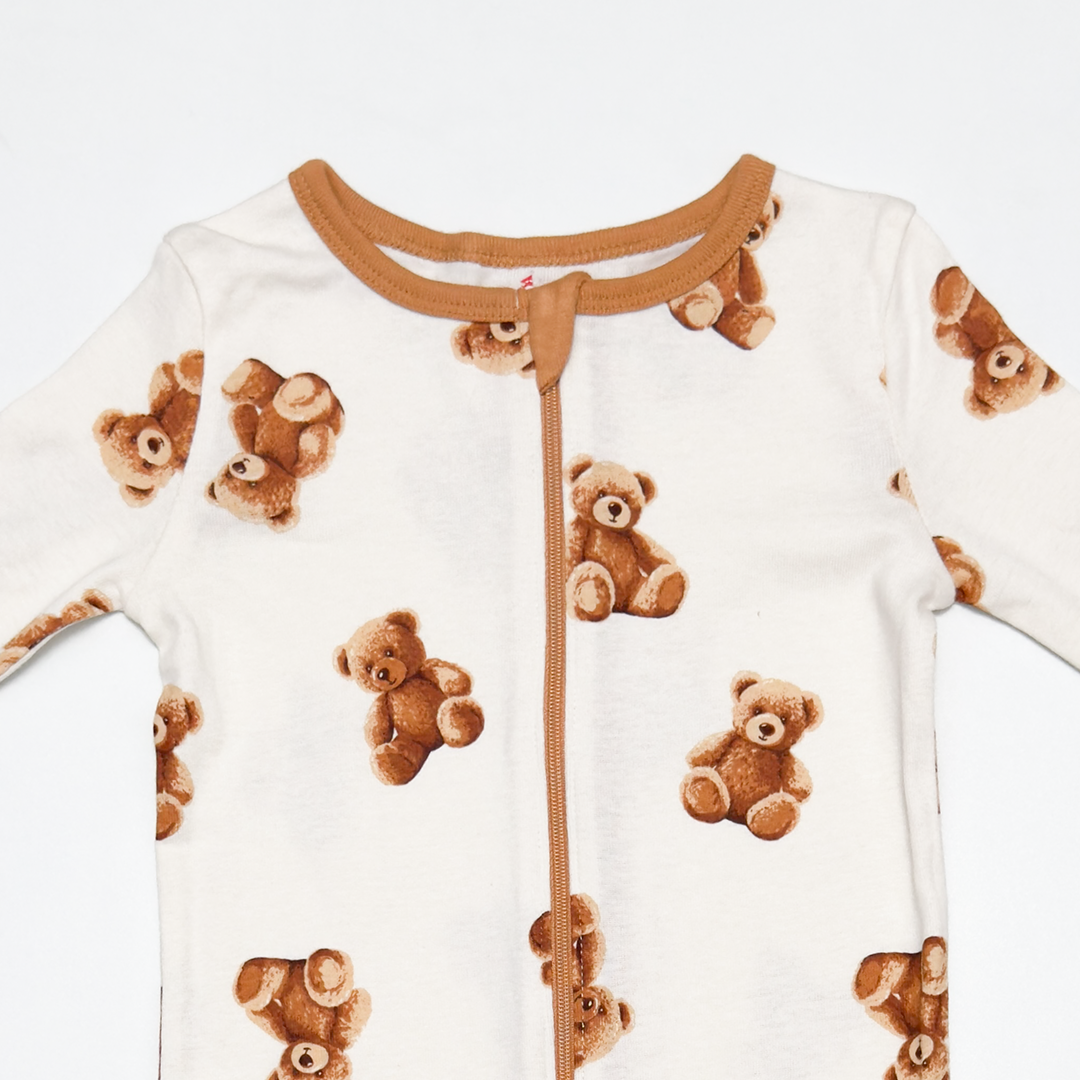 TEADDY PRINTED SLIM FITTED SLEEPSUIT
