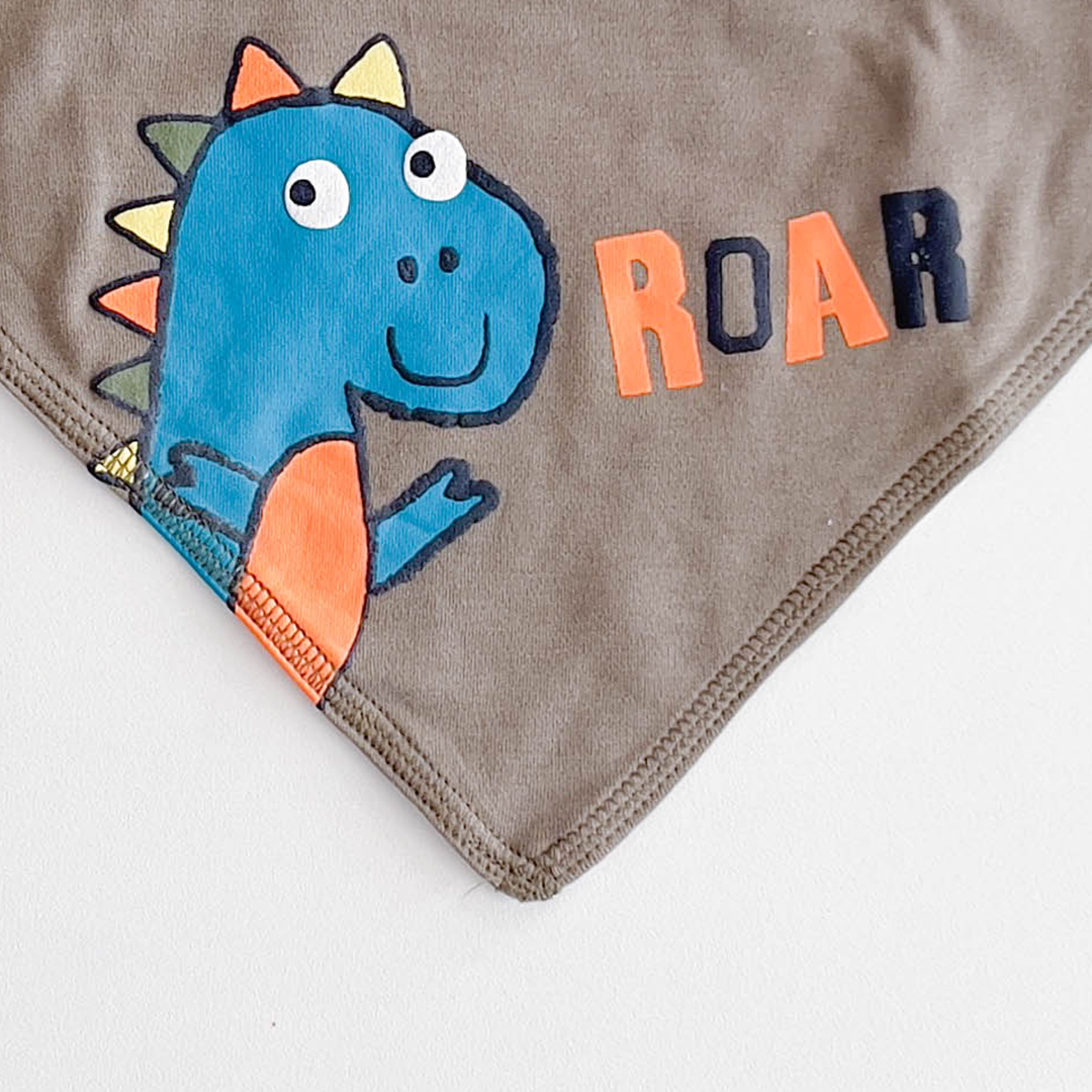 ARMY GREEN PRINTED BANDANA BIBS