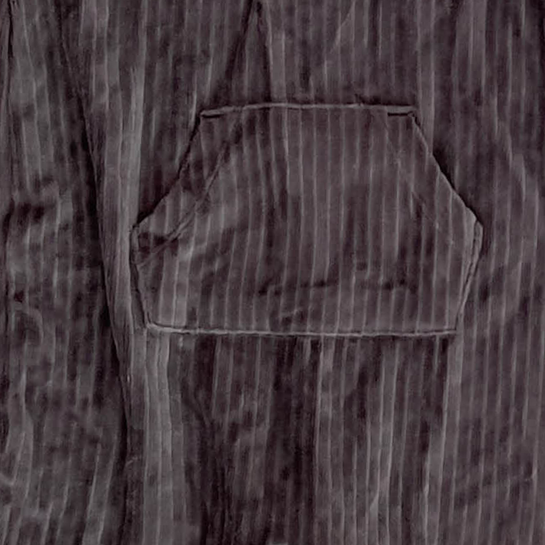 GREY VELVET RIBBED ROMPER