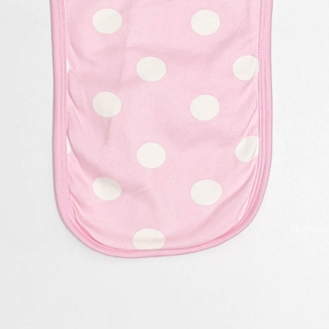 PINK POLKA DOTTED BURP CLOTH