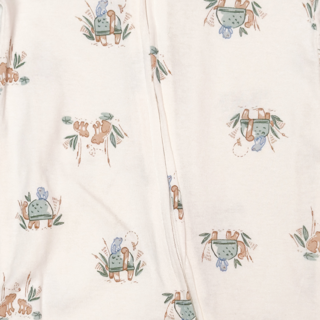 TORTOISE PRINTER ZIPPER SLEEPSUIT
