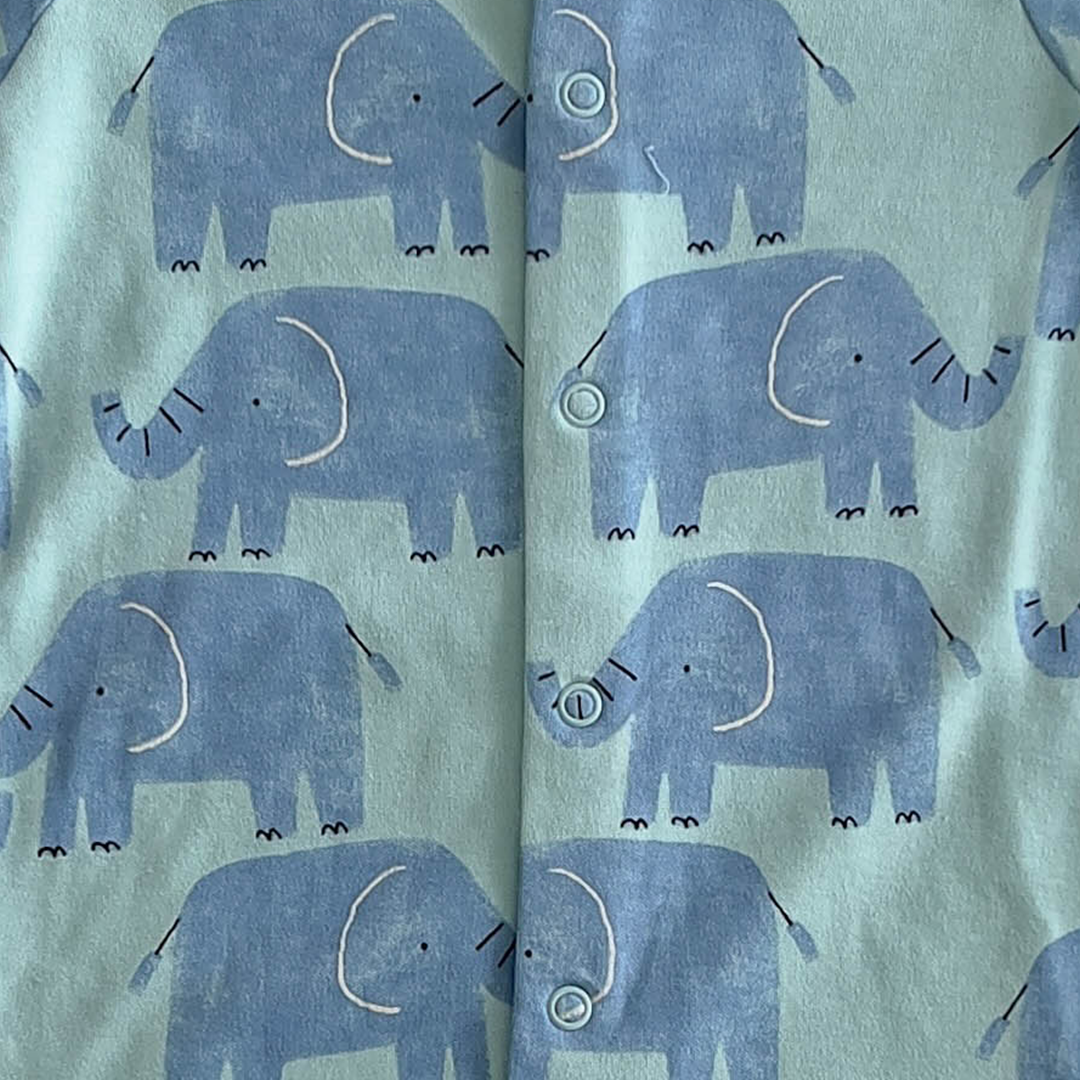 BLUE ELEPHANT PRINTED JUMPSUIT