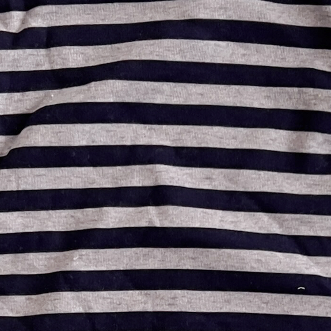 NAVY BLUE AND GREY STRIPED BURP CLOTH