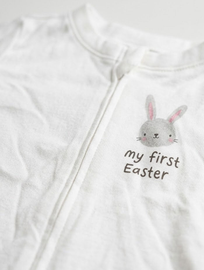 First easter 2 way zipper sleepsuit