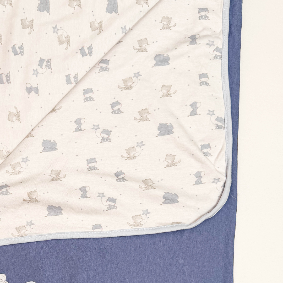 BLUE AND WHITE DOUBLE SIDE SWADDLE