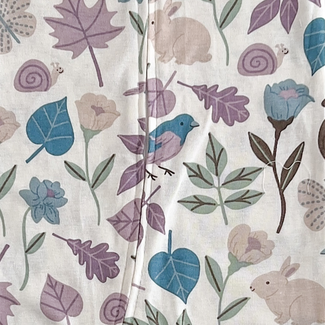 Purple patterned romper