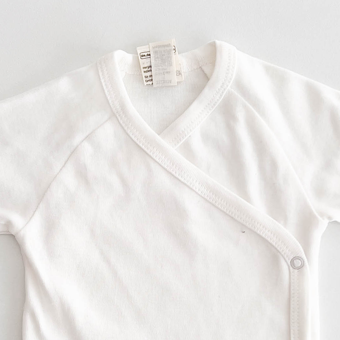 WHITE WRAP ONESIE