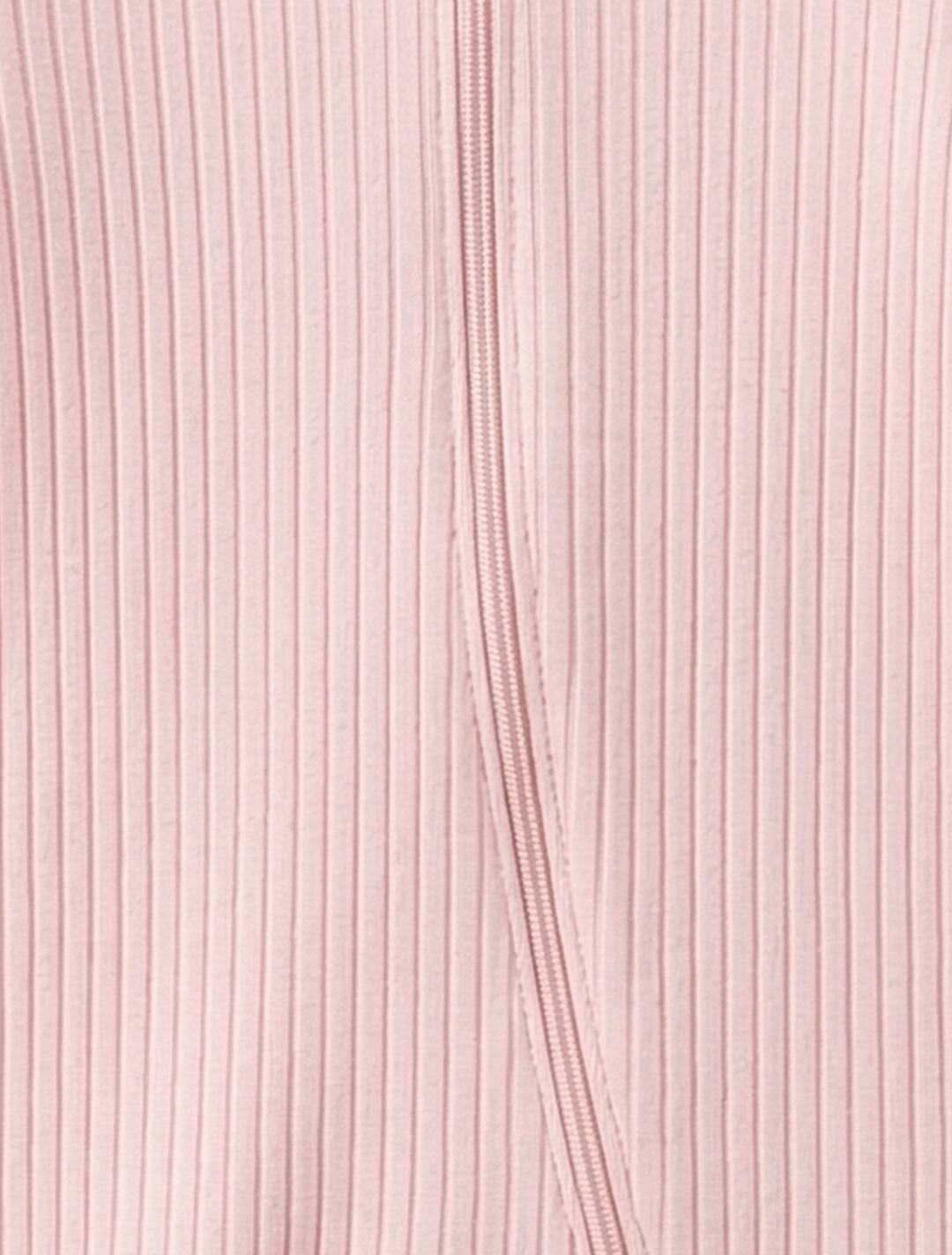 Pink ribbed sleepsuit