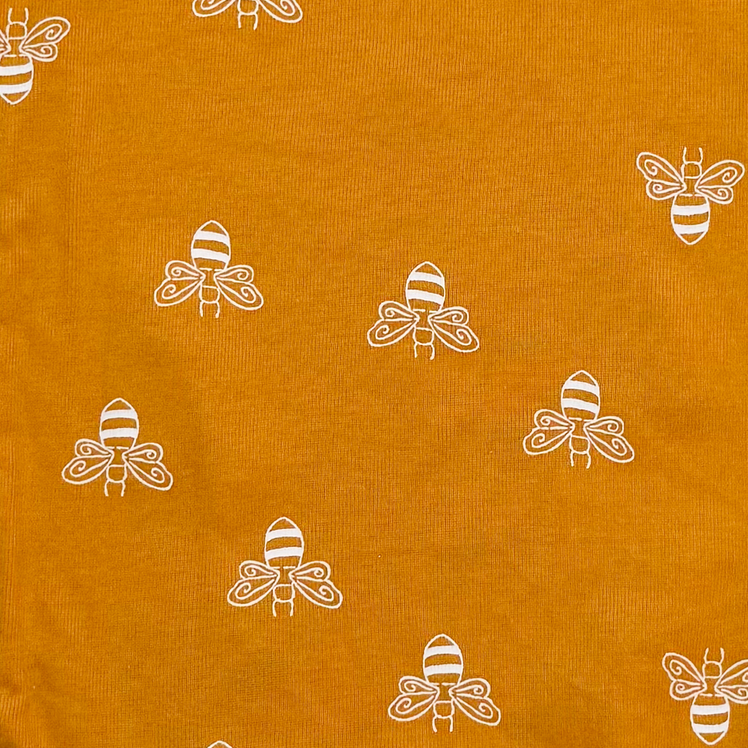 MUSTARD YELLOW BEE ONESIE