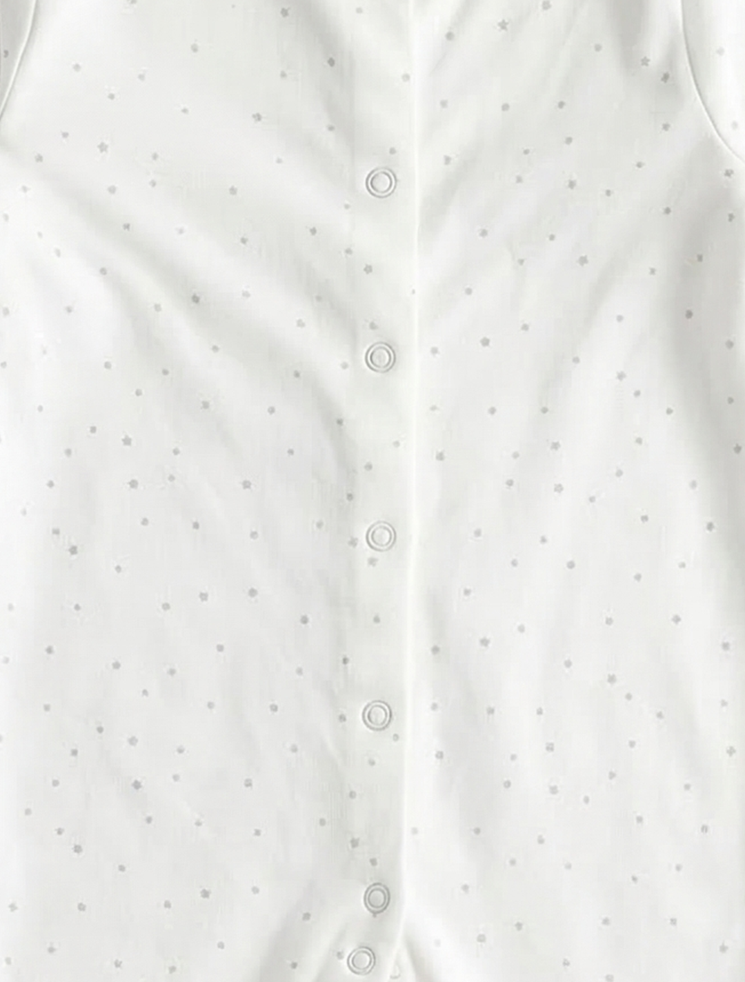 WHITE STAR PATTERNED SLEEPSUIT