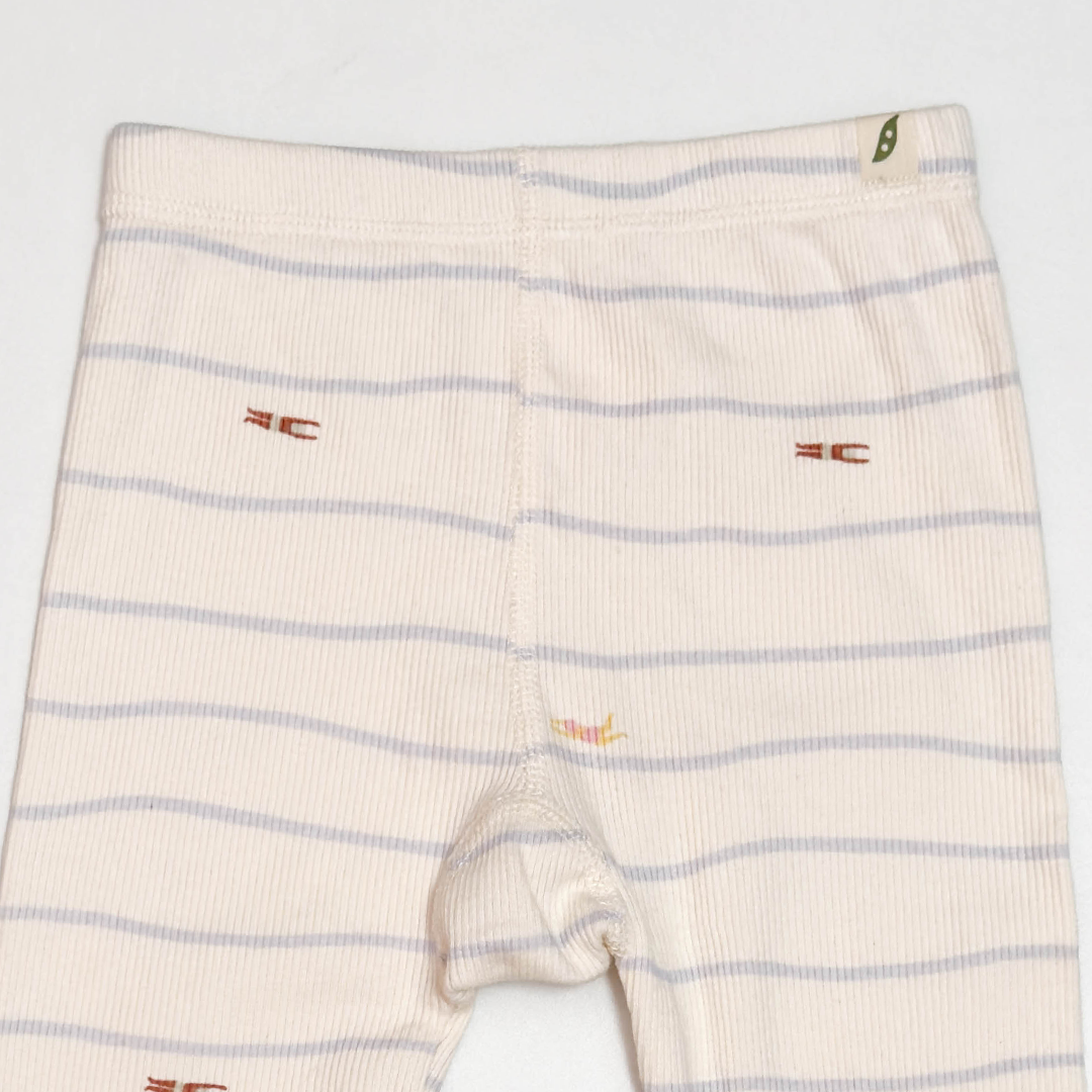 OFF WHITE RIBBED STRIPED PANT