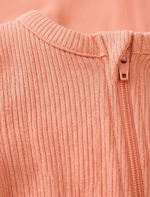 Pecach ribbed zipper sleepsuit