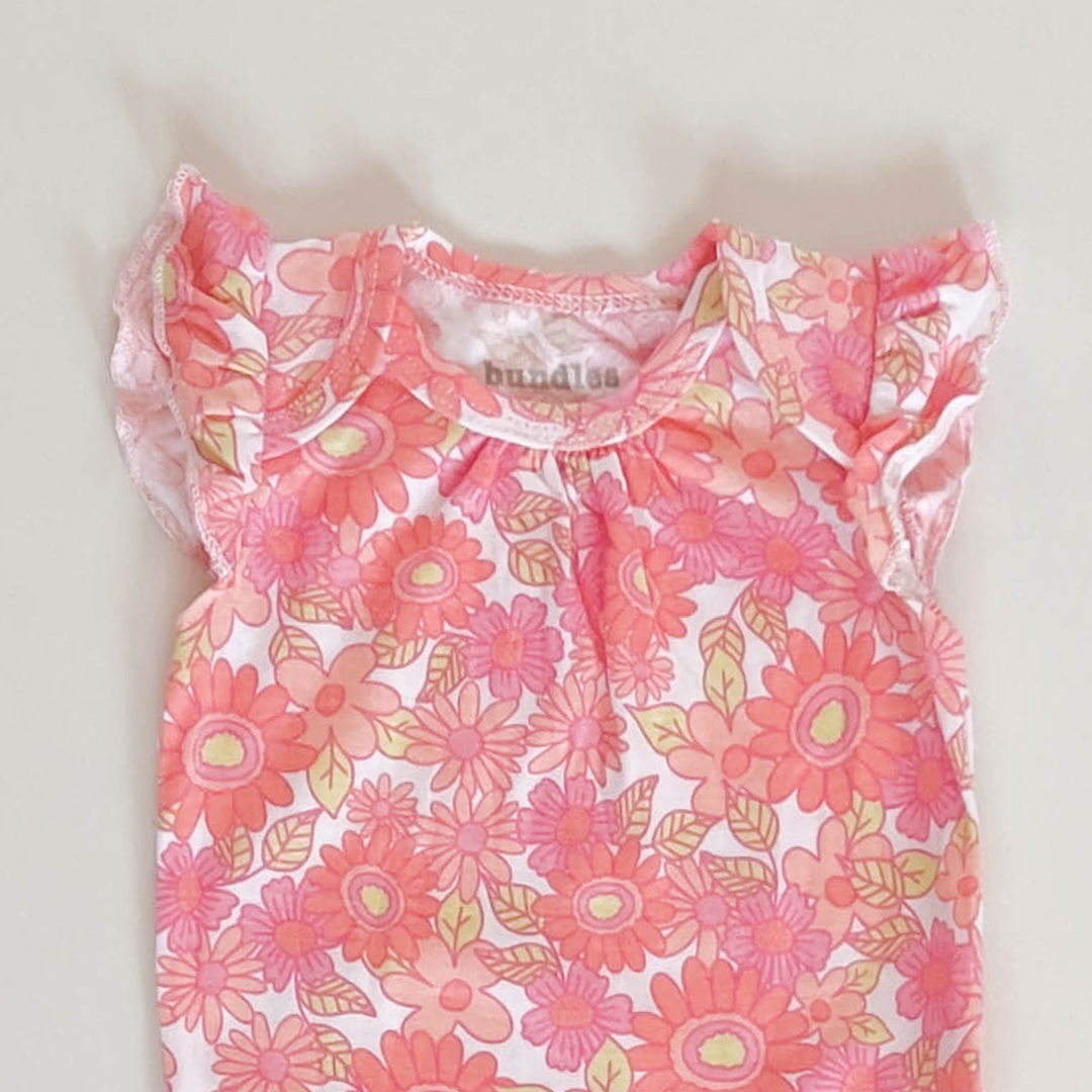 PINK FLORAL ONESIE