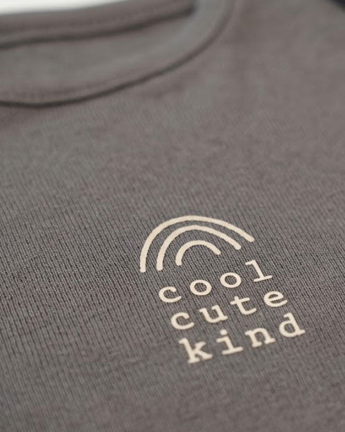 Dark grey cool print onesie