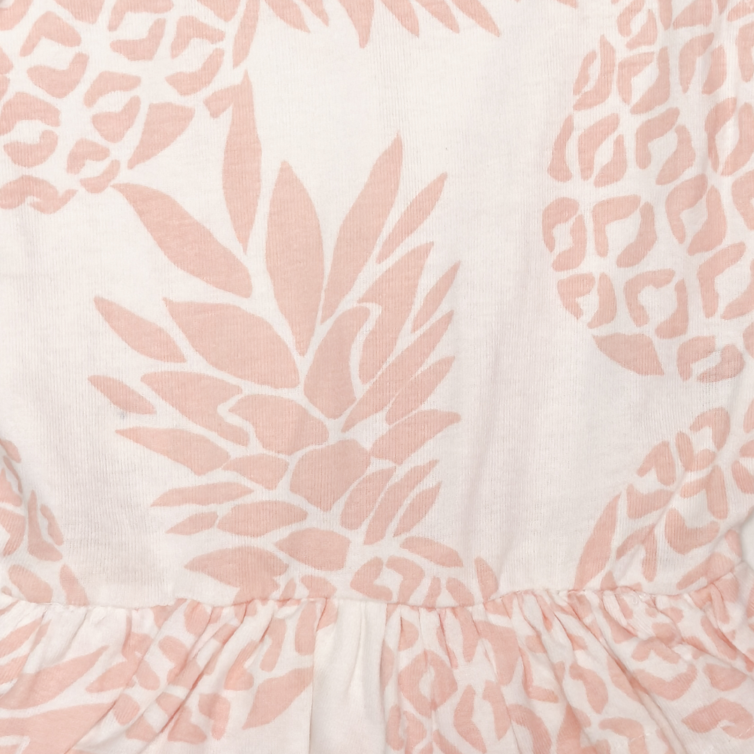 PEACH PRINTED SUNSUIT