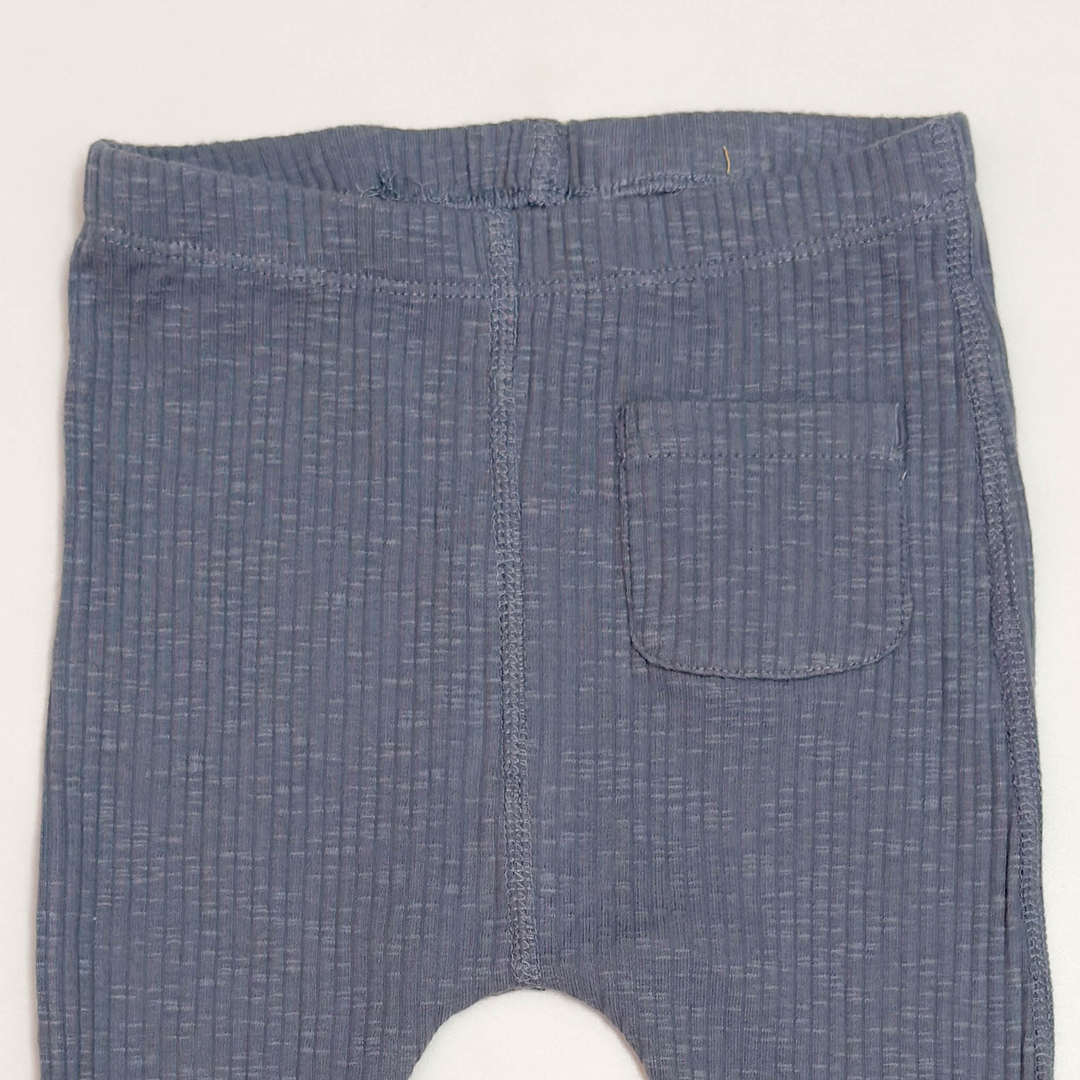 GREY BLUE RIBBED PANT