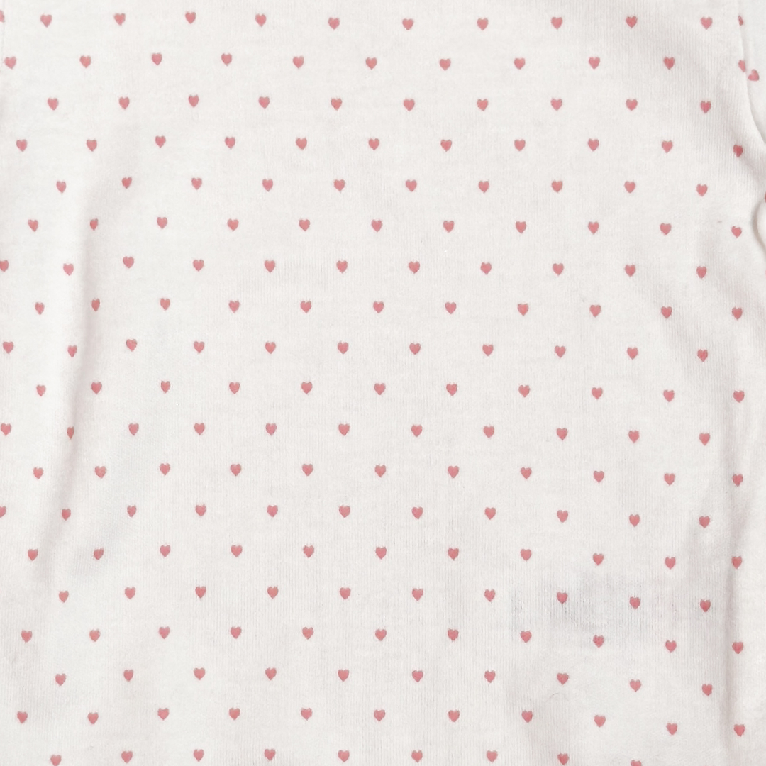 WHITE LOVE PRINTED ONESIE