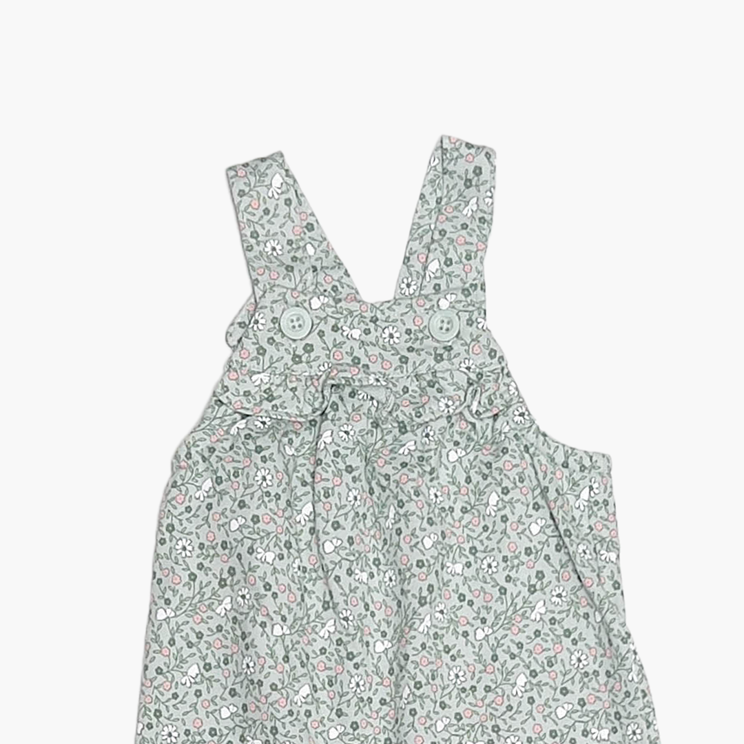 SAGE GREEN FLORAL DUNGAREE