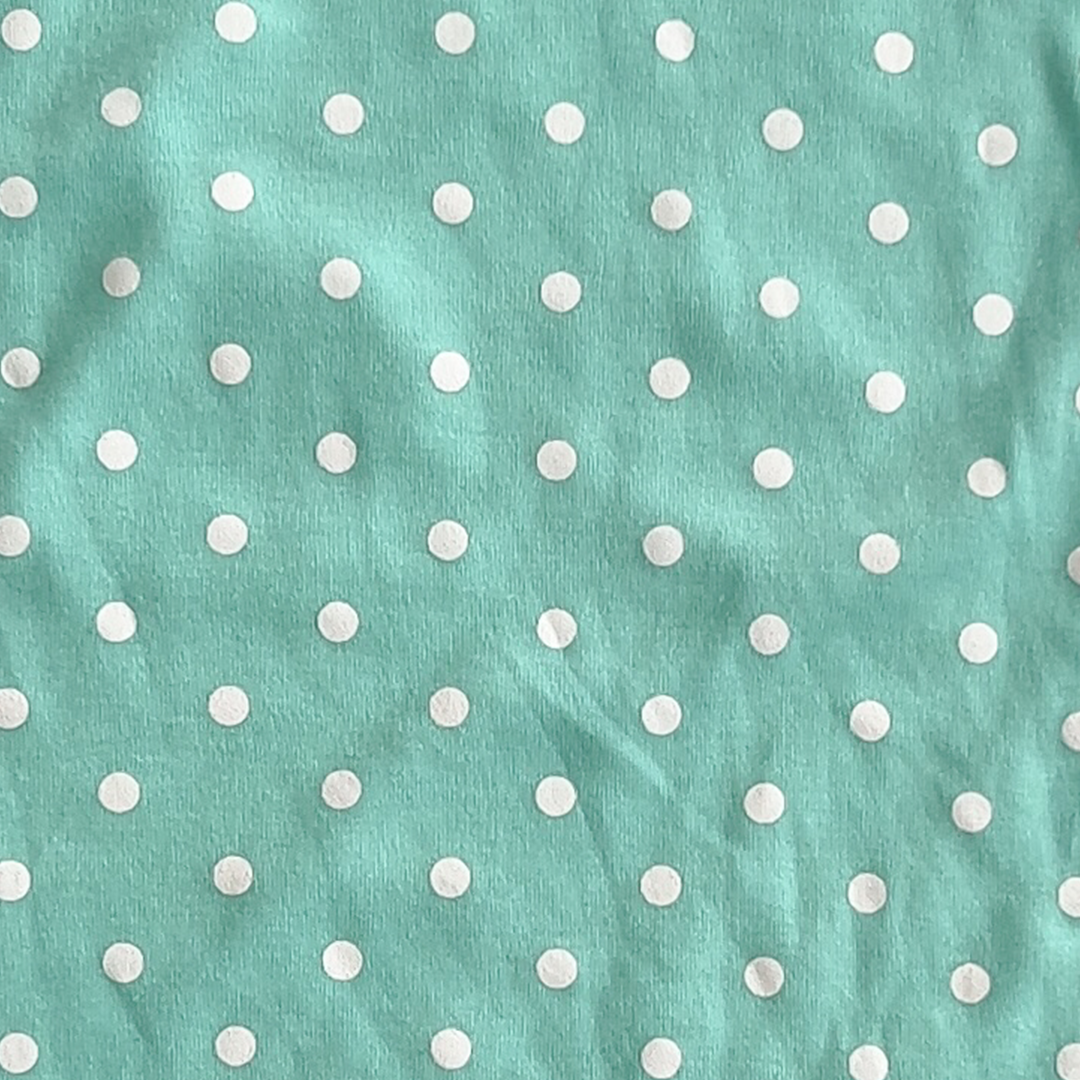 GREEN  POLKA DOTTED BURP CLOTH